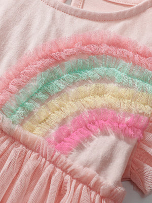 Toddler & Kids Rainbow Tulle Dress for Girls