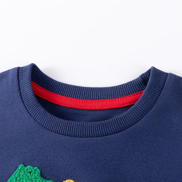 Toddler & Kids Colorful Dinosaur Sweatshirt with Green Polka Dot Leggings Outfit - Yarafly