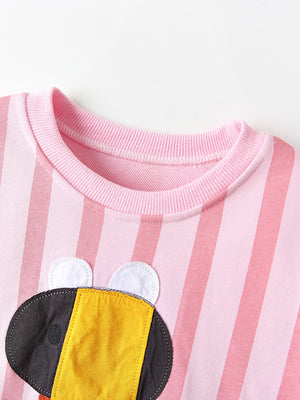 Toddler & Kids Pink "Bee Happy" 2-Piece Set (Ages 3T–8T)