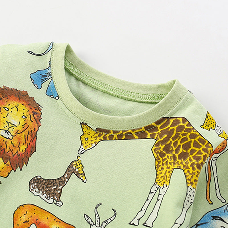 Toddler & Kids Safari Animal Pajama Set - Yarafly