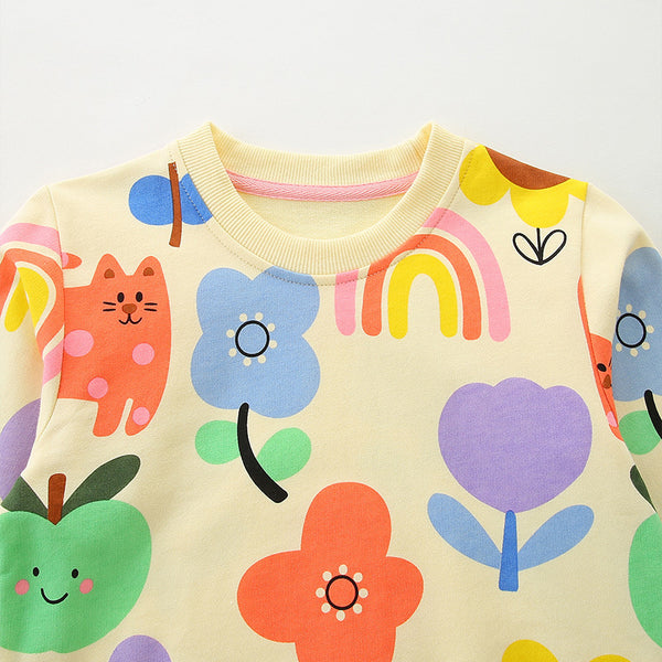 Toddler & Girls Happy Garden Sweatshirt (2T–7T)