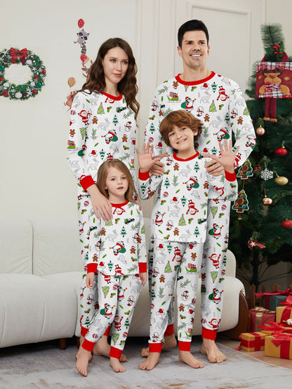 Christmas Fun Matching Family Pajama Set | Santa & Friends Holiday PJs Collection - Yarafly 