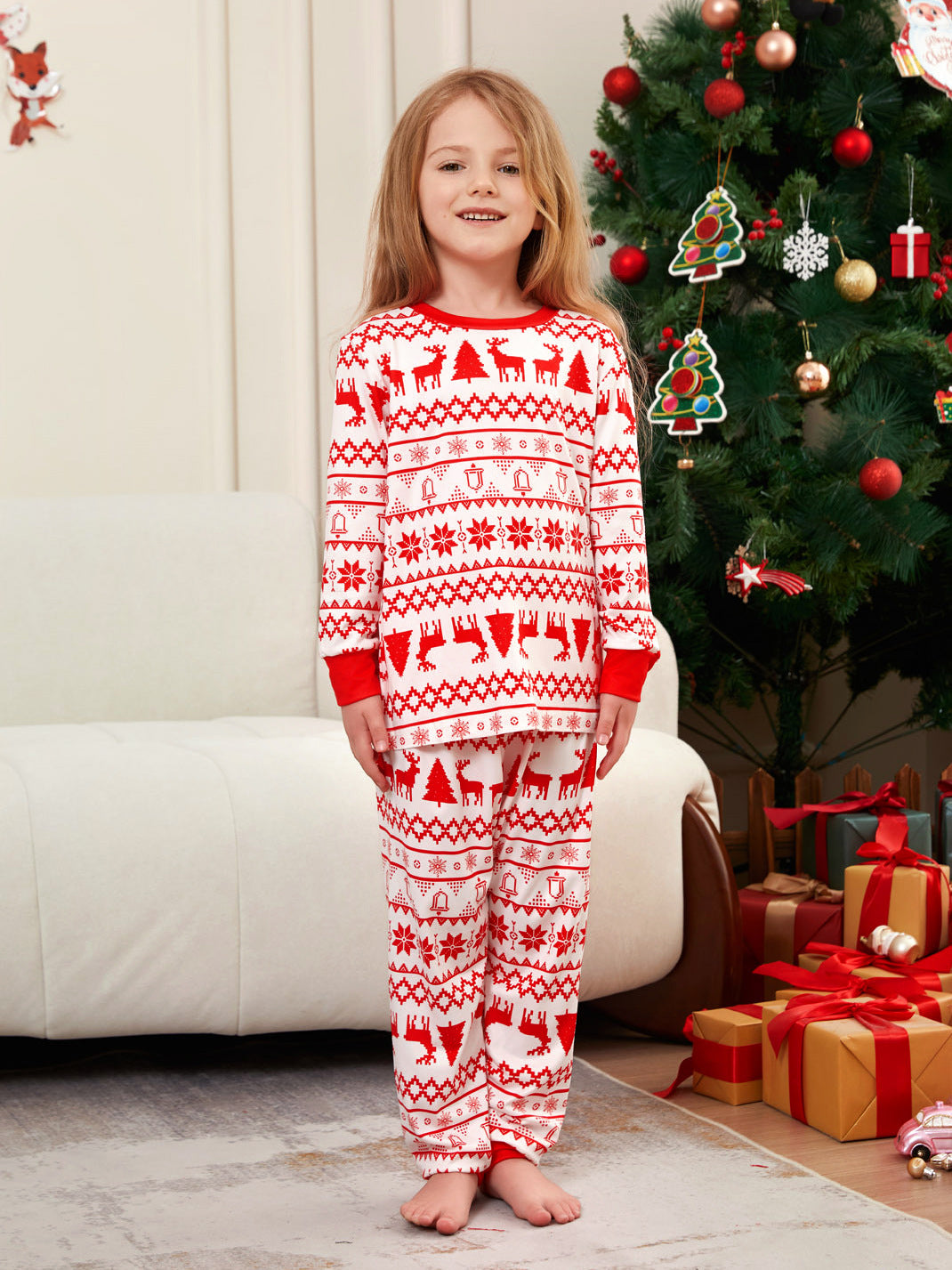 Nordic Fair Isle Family Christmas Pajamas | Matching Holiday PJs Set - Yarafly 