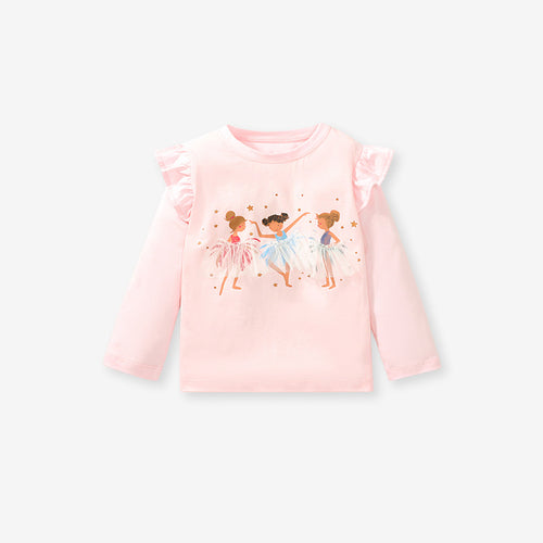 Toddler & Kids White Bunny Ballerina Sweatshirt - Yarafly