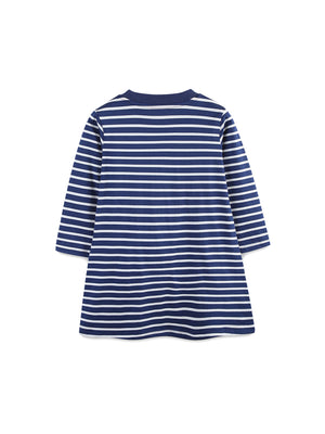 Girls Autumn Striped Long Sleeve Princess Dress - Sizes 2T to 7T
