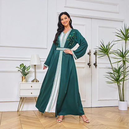 Kara Two-Piece Abaya Jalabiya Dress - Yarafly 