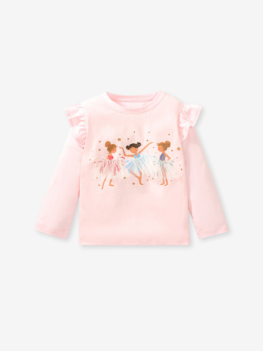 Toddler & Kids White Bunny Ballerina Sweatshirt - Yarafly