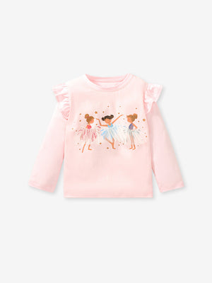 Toddler & Kids White Bunny Ballerina Sweatshirt - Yarafly