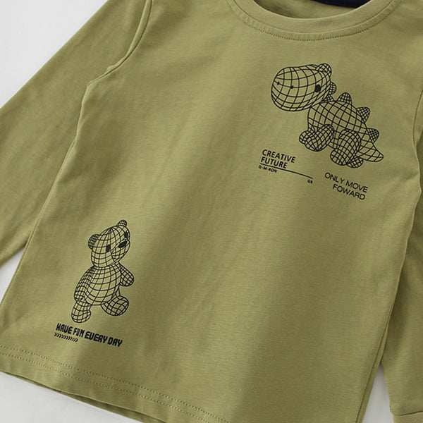 Toddler & Kids Olive Green Geometric Pajama Set - Yarafly