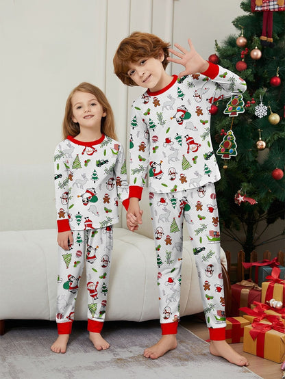 Christmas Fun Matching Family Pajama Set | Santa & Friends Holiday PJs Collection - Yarafly 