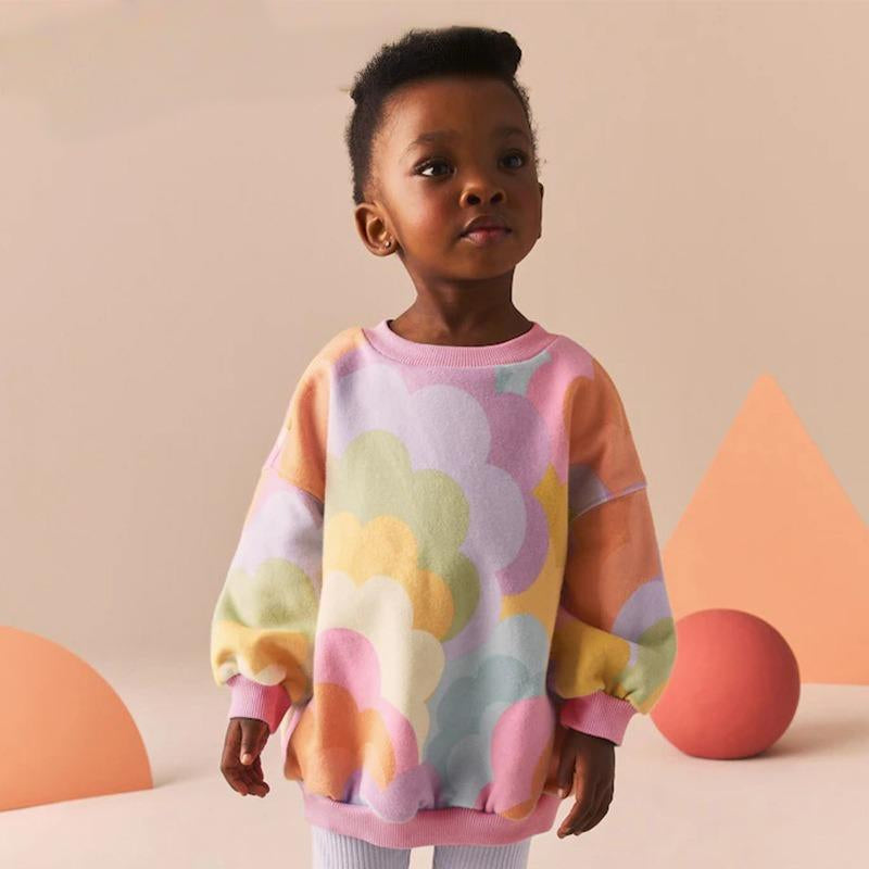 Toddler & Kids Pastel Rainbow Cloud Sweatshirt - Yarafly