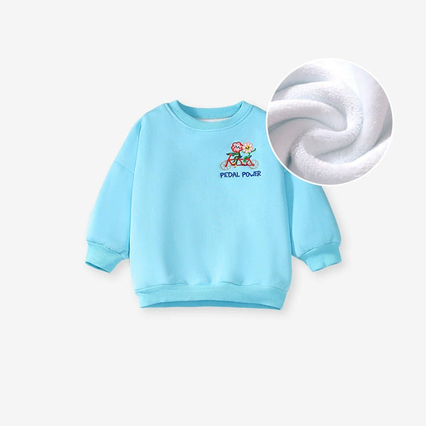 Toddlers & Kids "Pedal Power" Sweatshirt Outfit