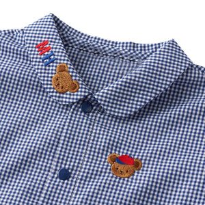 Baby, Toddler & Kids Charming Teddy Bear Gingham Shirts for Boys