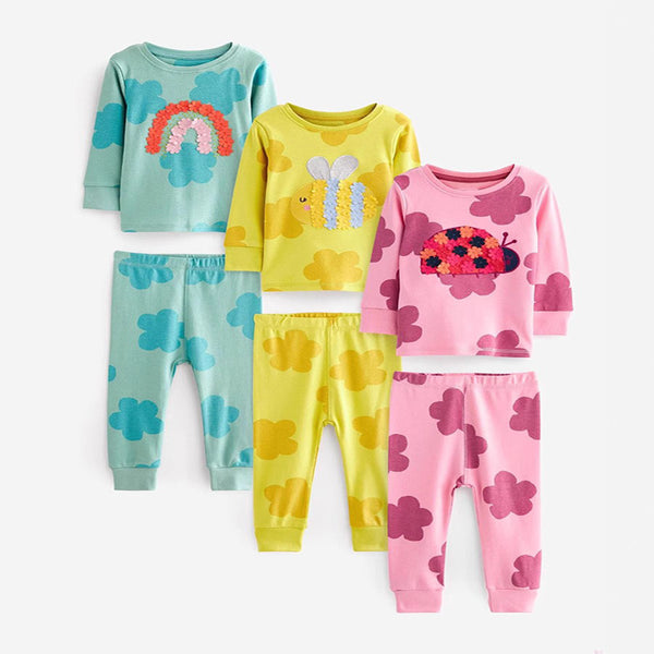 Cozy Kids Long Sleeve Thermal Pajama Set - Autumn Winter Loungewear
