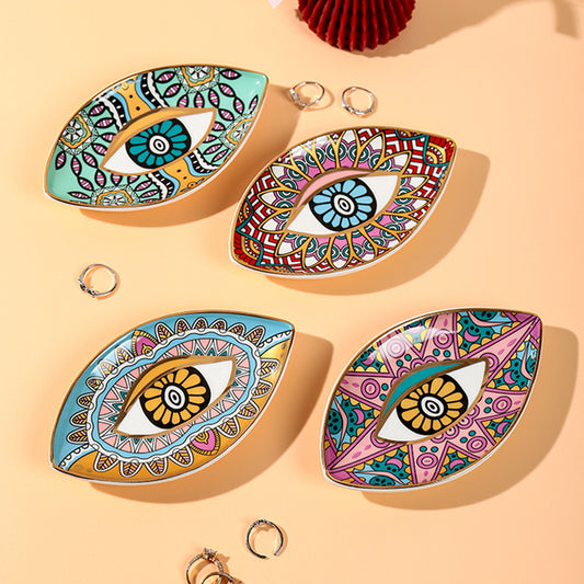 Moroccan Eye Ceramic Jewelry Tray - Yarafly 