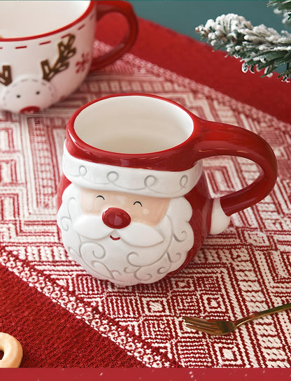 Christmas Ceramic Collection: Santa & Reindeer Holiday Tableware - Yarafly 