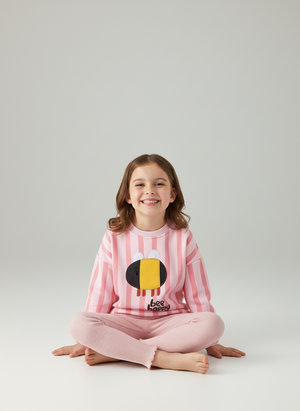 Pink Outfit for Toddler and Kids Girls - Crew Neck Sweatshirt & Pants Set 4