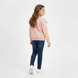 Pink Sweater for Toddler and Kids Girls - Long Sleeve Pullover21