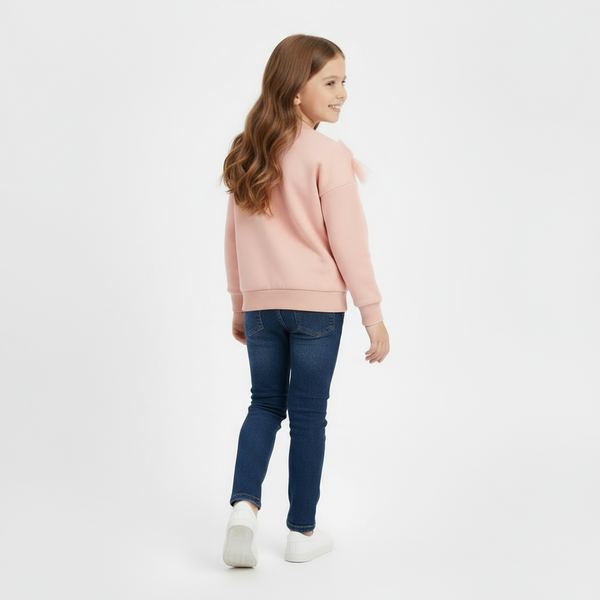 Pink Sweater for Toddler and Kids Girls - Long Sleeve Pullover21