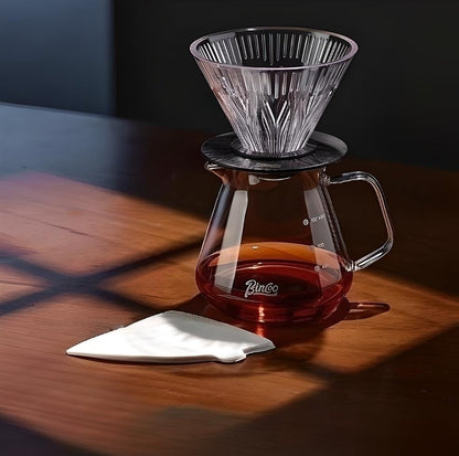 Crystal Glass Pour-Over Coffee Set - Where Artistry Meets Function - Yarafly