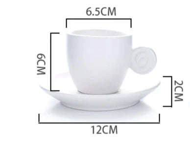 Set of 2 Matte Black or Matte White Porcelain Espresso Cup - Yarafly 