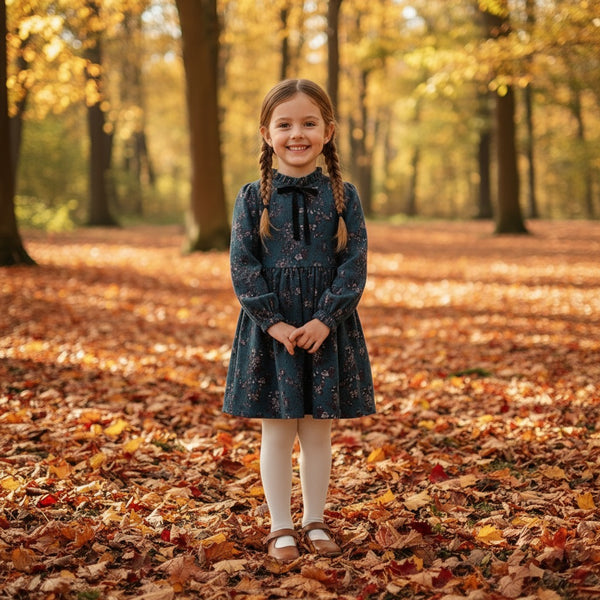 Vintage Floral Prairie Dress for Girls
