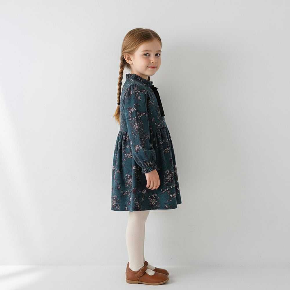 Vintage Floral Prairie Dress for Girls