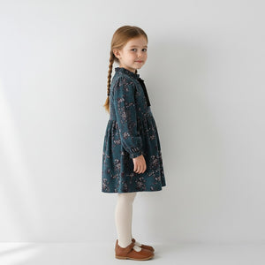 Vintage Floral Prairie Dress for Girls