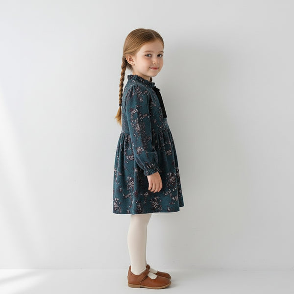 Vintage Floral Prairie Dress for Girls