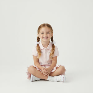 Toddler & Kids Rainbow Ruffle Polo Dress