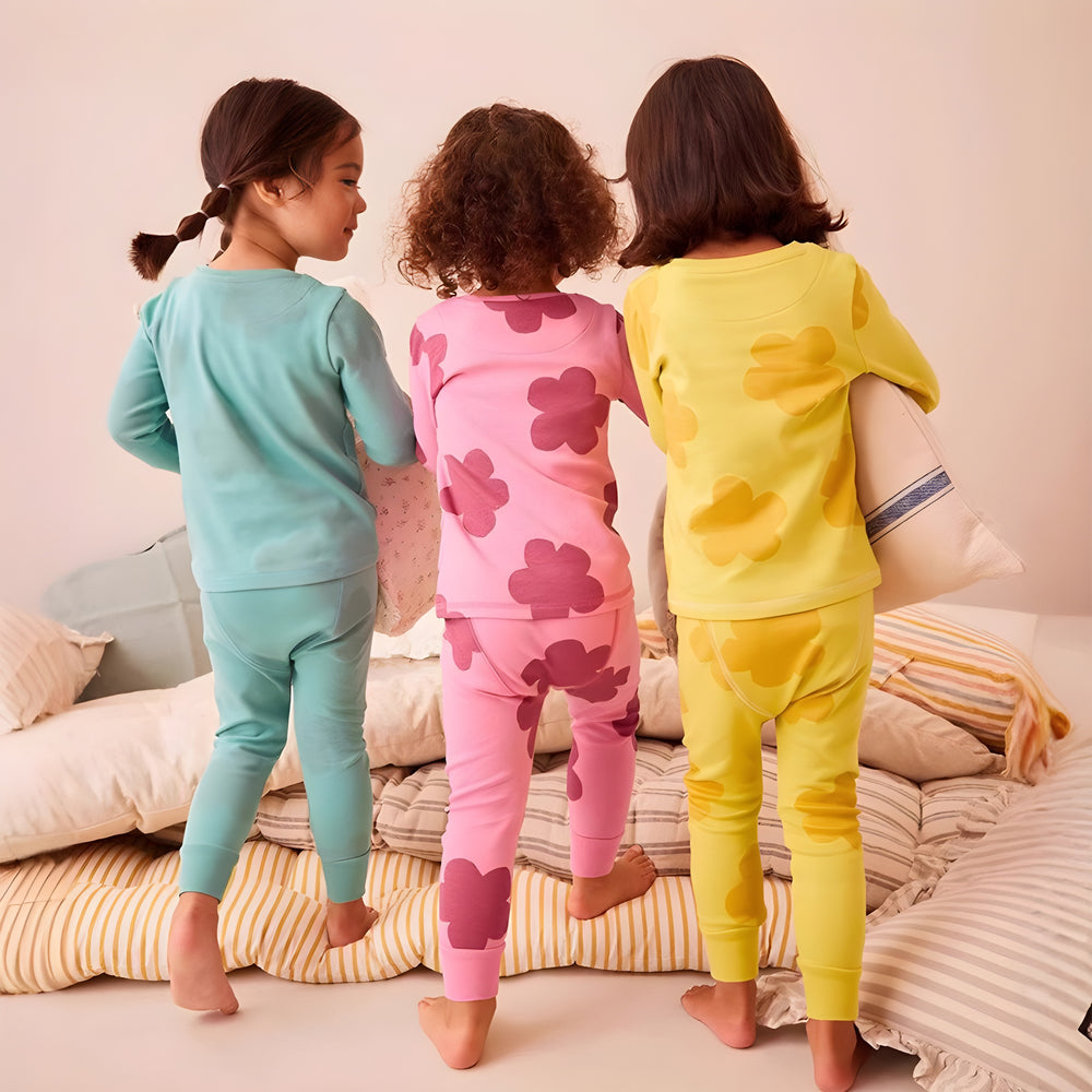 Cozy Kids Long Sleeve Thermal Pajama Set - Autumn Winter Loungewear