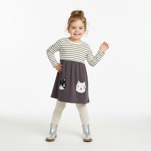 Girls Autumn Long Sleeve Embroidered Princess Dress - Sizes 2T to 7T