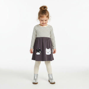 Girls Autumn Long Sleeve Embroidered Princess Dress - Sizes 2T to 7T