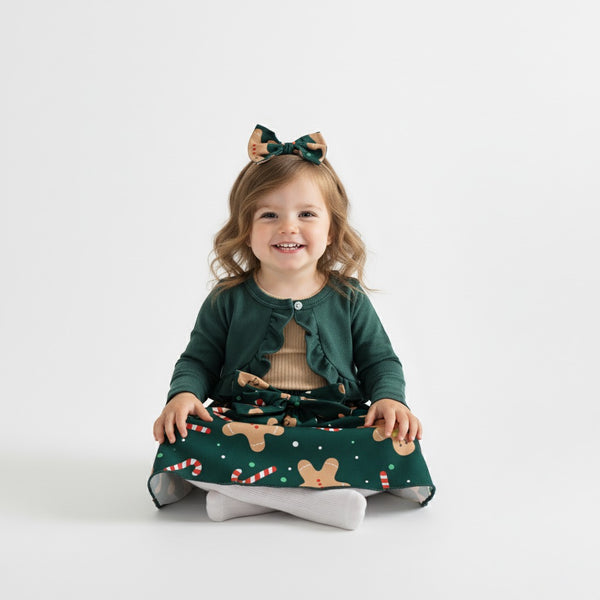 Baby & Toddler Girls’ Christmas Dress with Cardigan & Headband Set (3M–3T)