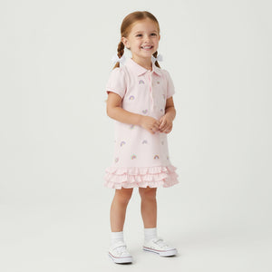 Toddler & Kids Rainbow Ruffle Polo Dress