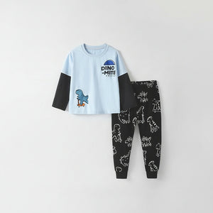 Boy's Dino-Mite Long Sleeve Two-Piece Pajama Set (3T–8T) - Toddlers & Kids