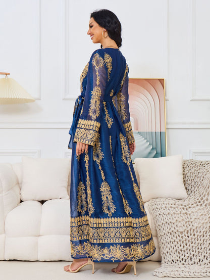 Ghalia Midnight Blue Jalabiya Dress - Yarafly 