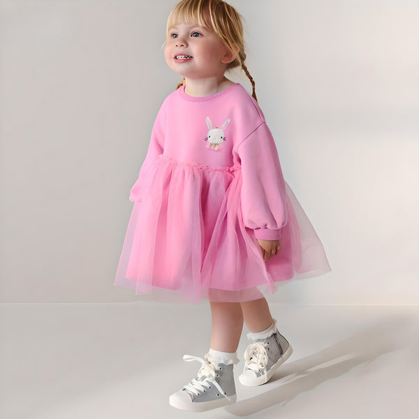 Kids & Toddlers Bunny Tulle Sweatshirt Dress