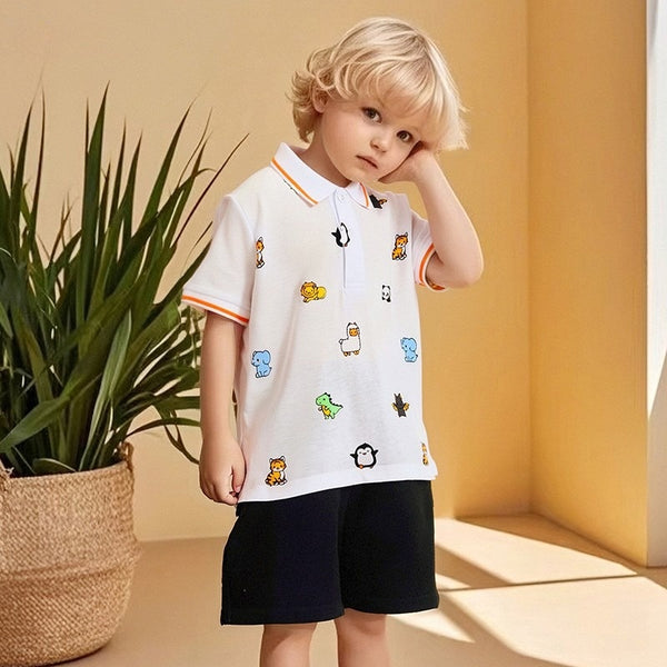 Toddlers & Kids Safari Animals Polo Shirt